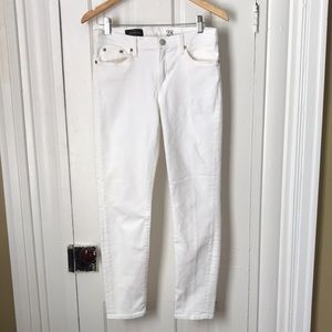 J. Crew White Toothpick Jeans 28
